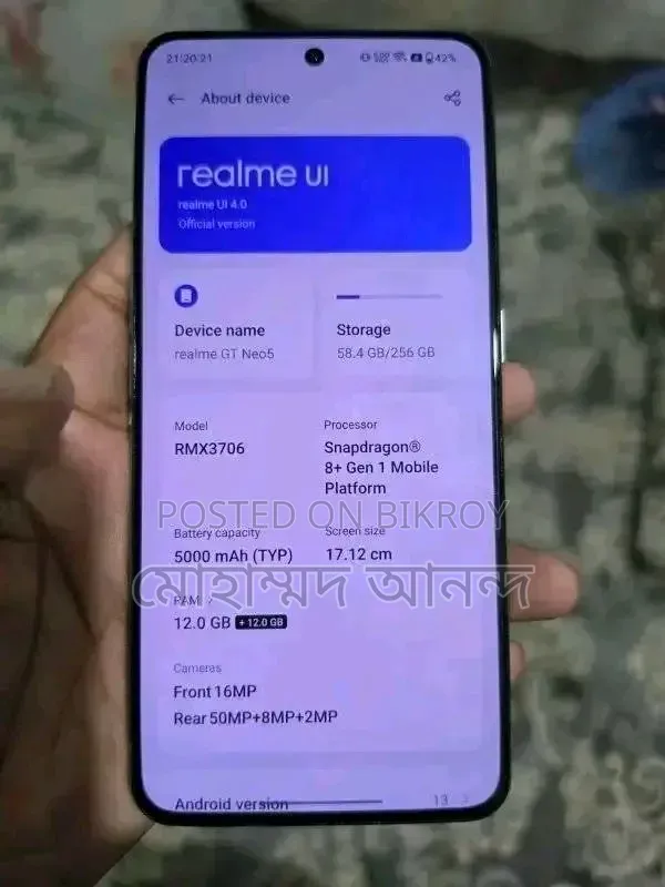 Realme GT Neo 5 240W 256 GB White