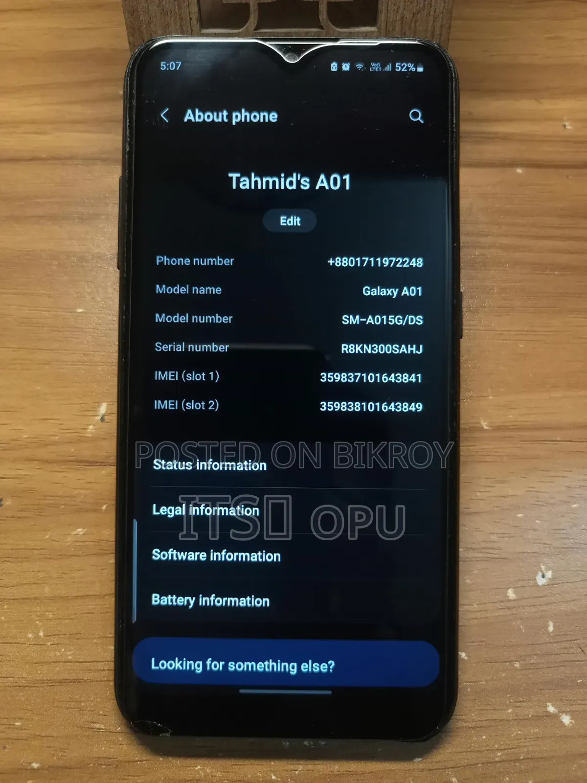Samsung Galaxy A01 16 GB Black