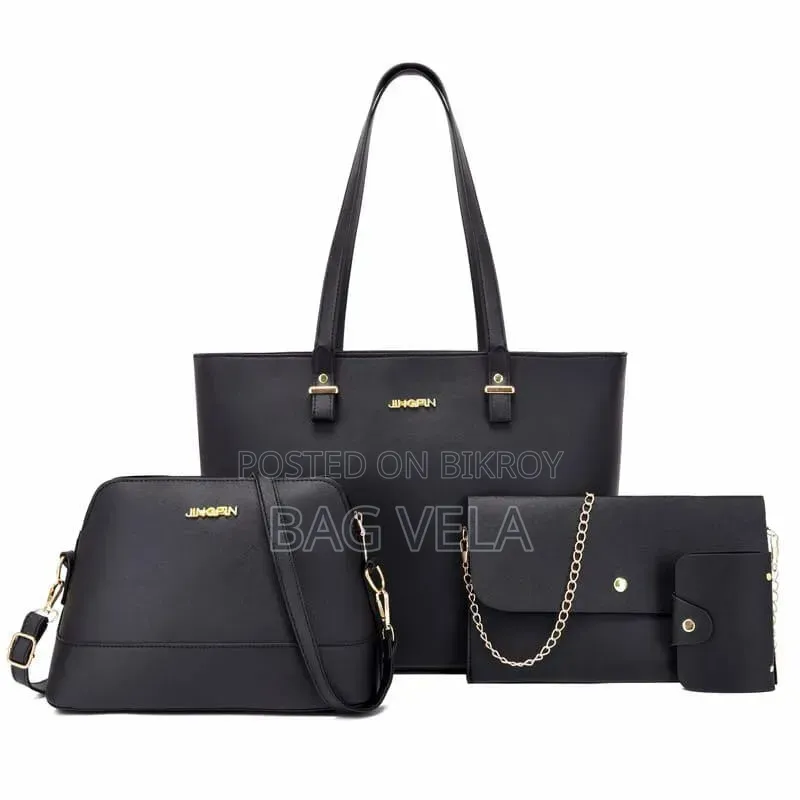 4-in-1 Stylish Women's Leather Handbag Combo Set