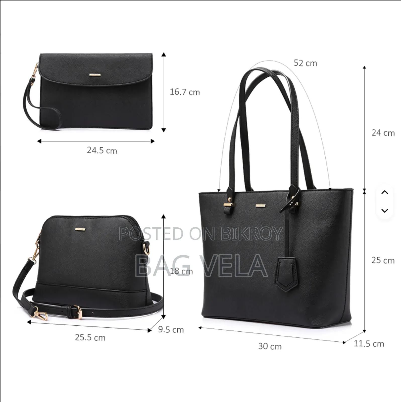 4-in-1 Stylish Women's Leather Handbag Combo Set