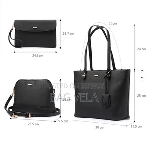 4-in-1 Stylish Women's Leather Handbag Combo Set