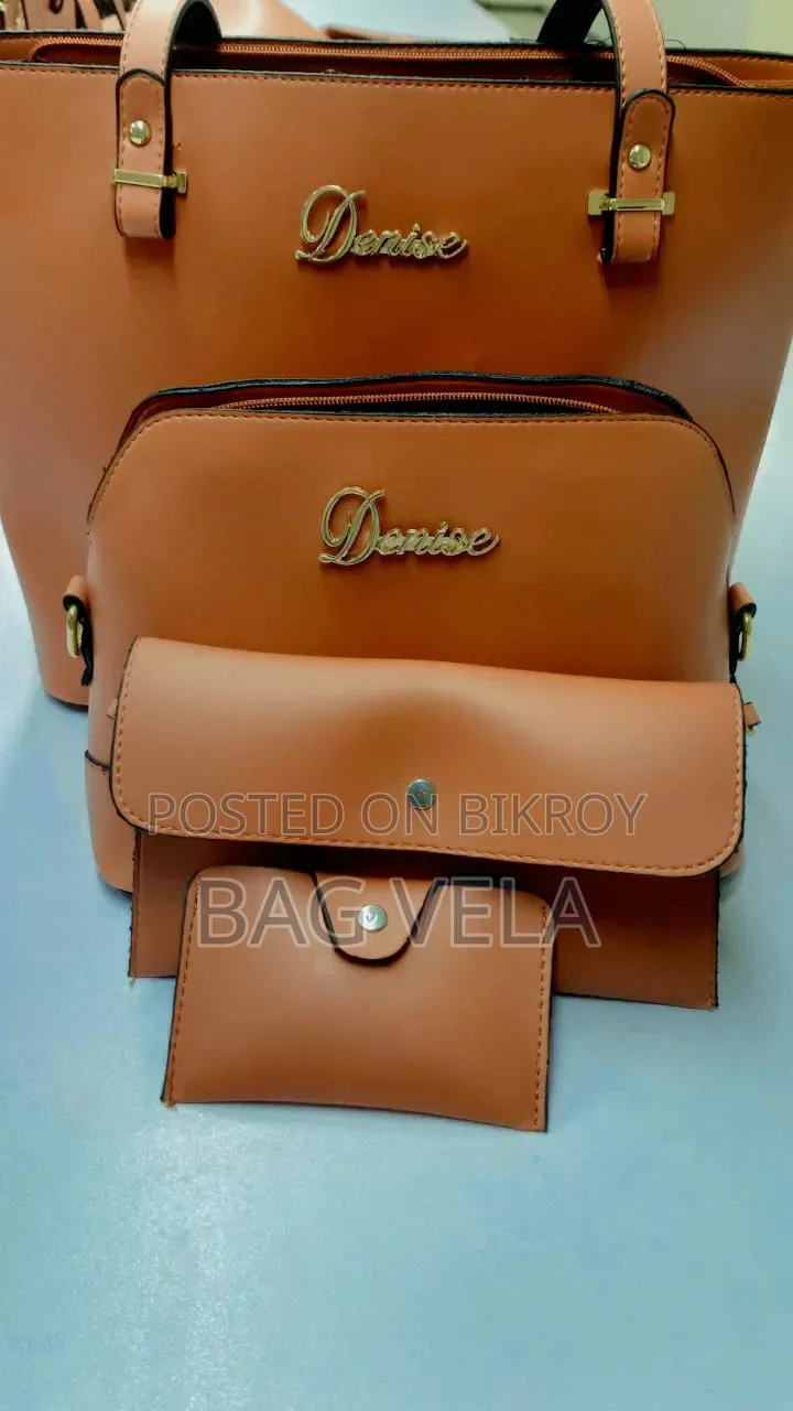 4-in-1 Stylish Women's Leather Handbag Combo Set