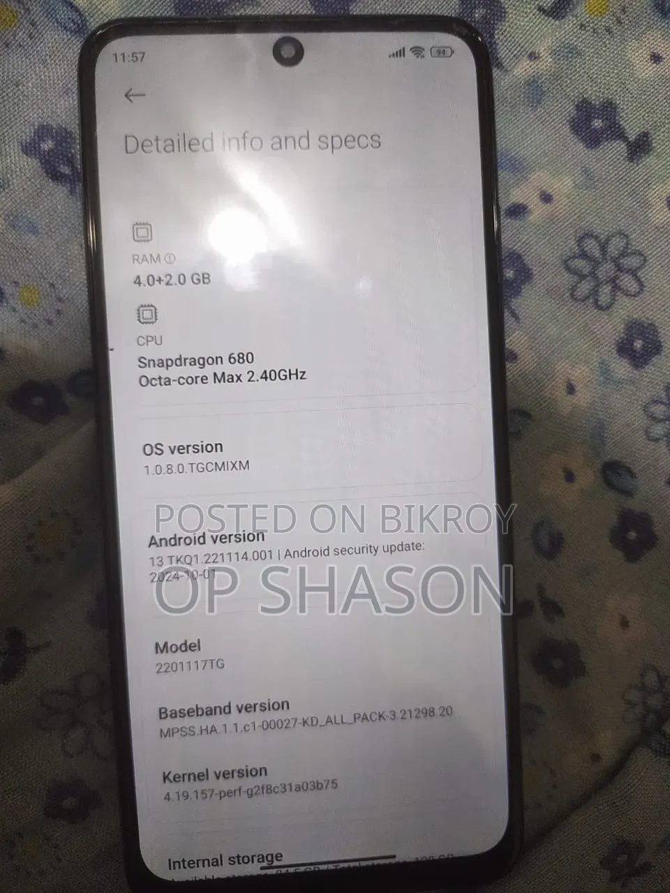 Xiaomi Redmi Note 11 128 GB Blue