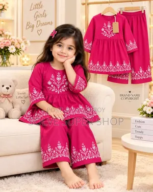 🌸 প্রিমিয়াম ফ্লোরাল কটন গার্লস টু-পিস সেট 🎀