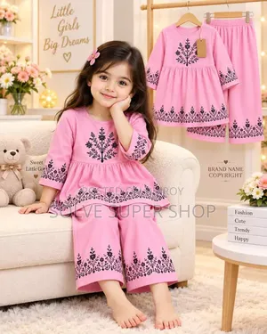 🌸 প্রিমিয়াম ফ্লোরাল কটন গার্লস টু-পিস সেট 🎀