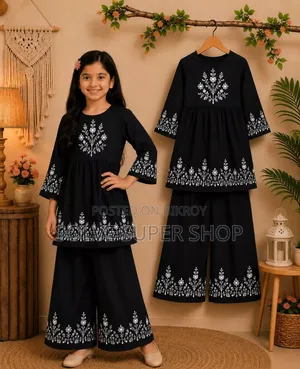 🌸 প্রিমিয়াম ফ্লোরাল কটন গার্লস টু-পিস সেট 🎀