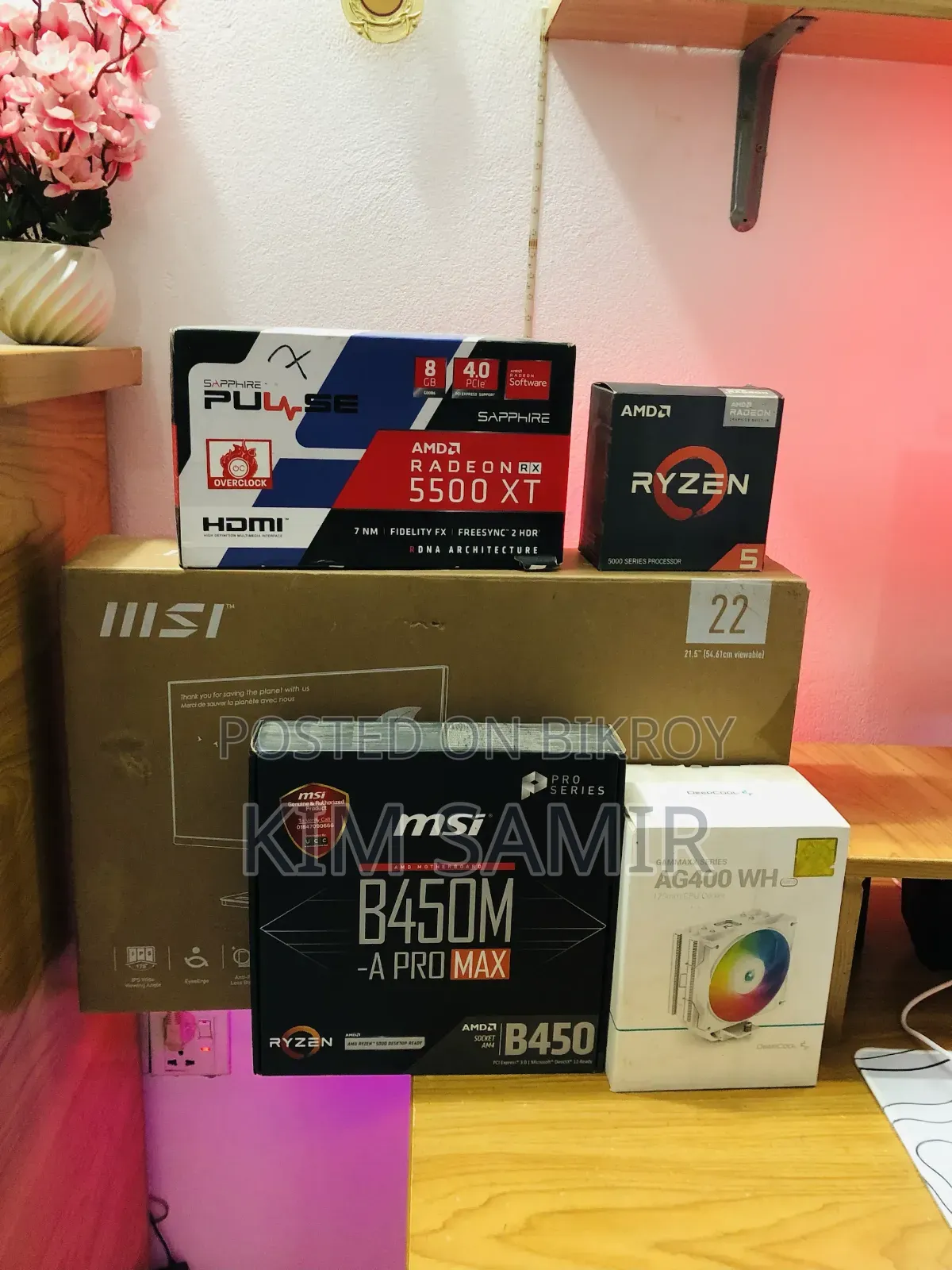 New Desktop Computer MSI 16GB AMD Ryzen SSD 500GB