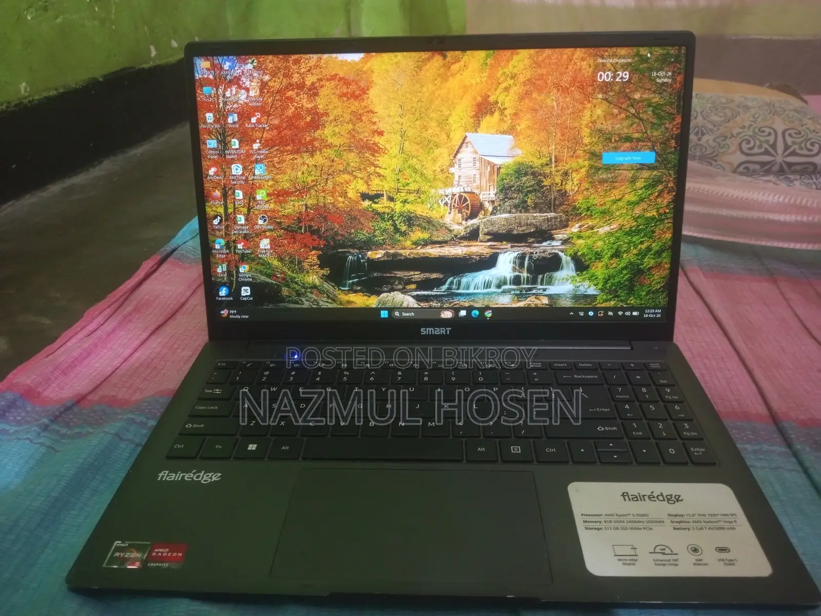 Laptop HP 15 8GB AMD Ryzen 5 HDD 512GB