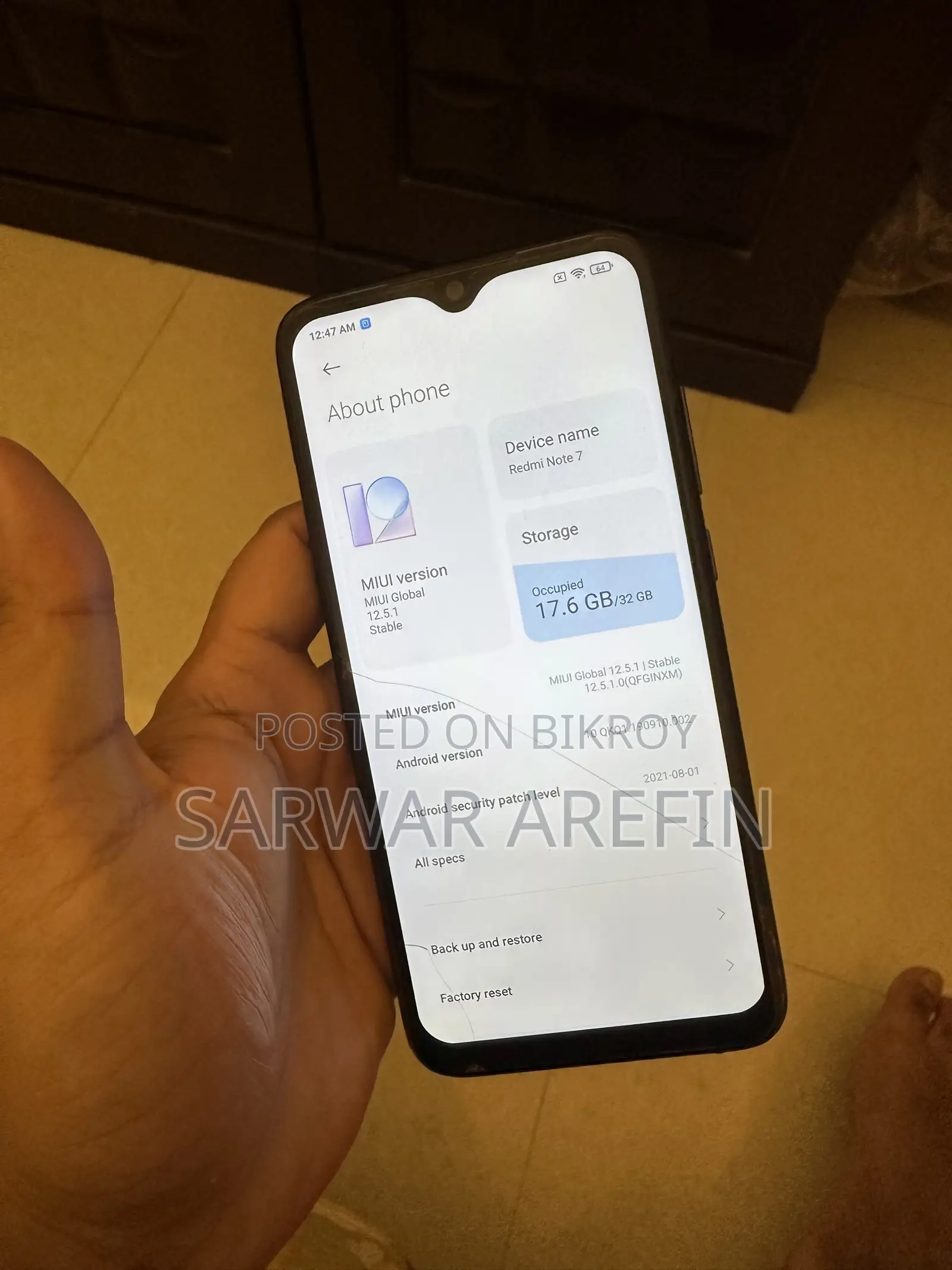শাওমি রেডমি নোট ৭ ৩২ জিবি ব্ল্যাক