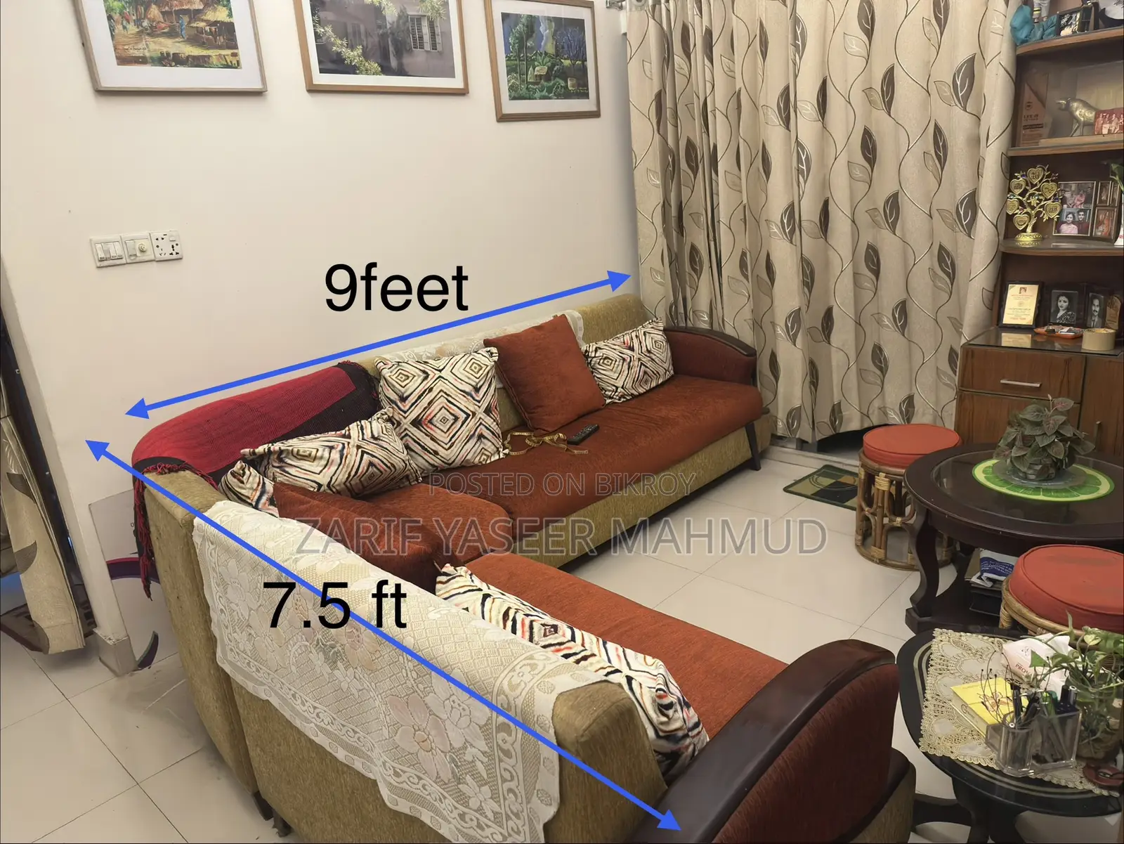 এল শেপ সোফা সেট