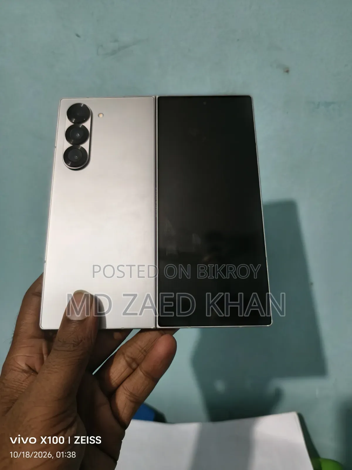 স্যামসাং গ্যালাক্সি জেড ফোল্ড৬ ২৫৬ জিবি সিলভার