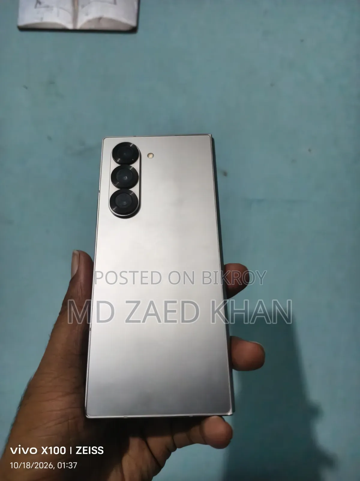 স্যামসাং গ্যালাক্সি জেড ফোল্ড৬ ২৫৬ জিবি সিলভার