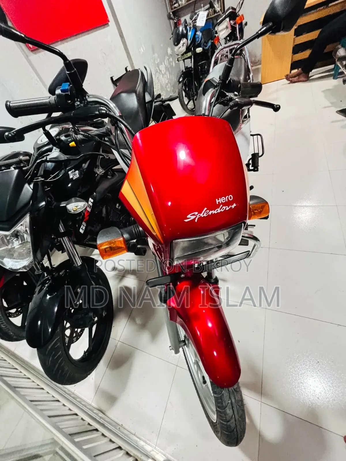 নতুন হিরো স্প্লেন্ডার প্লাস আইবিএস আই৩এস ২০২৩ রেড