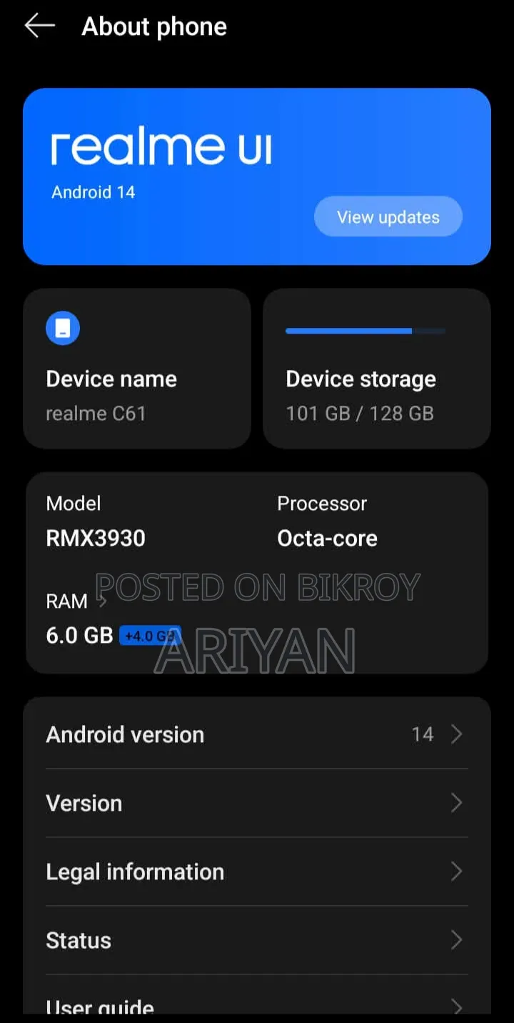 Realme C61 128 GB Black