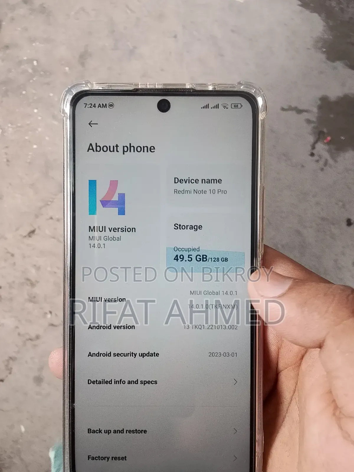 Xiaomi Redmi Note 10 Pro 128 GB Gold