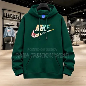Stylish Solid Printed Cotton Hoodie