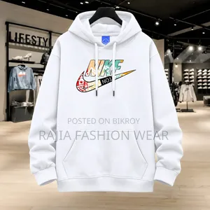 Stylish Solid Printed Cotton Hoodie