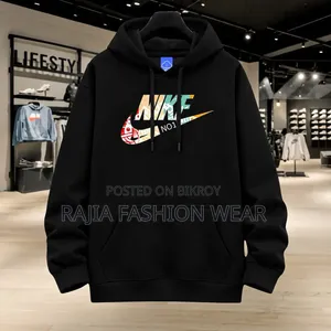 Stylish Solid Printed Cotton Hoodie