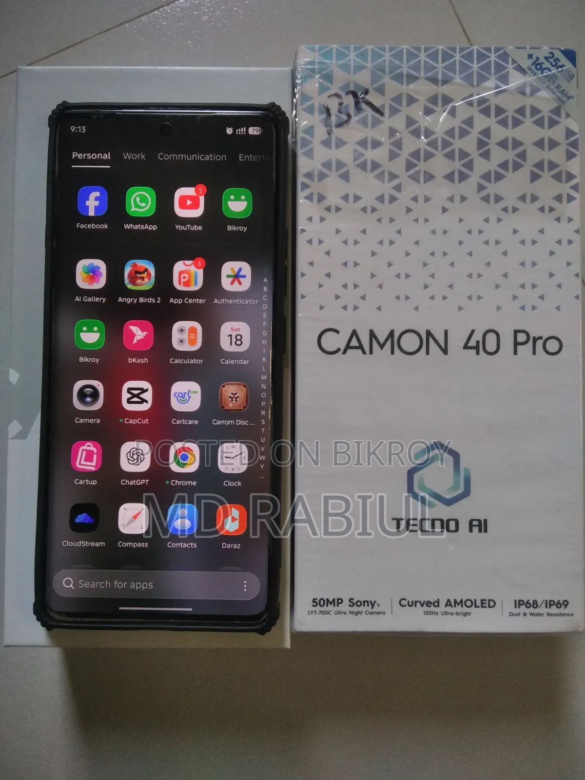 Tecno Camon 40 Pro 4G 256 GB Gray