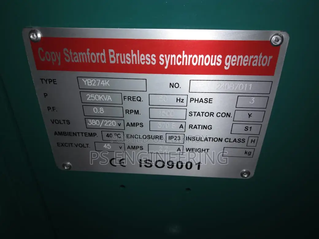 Lambert 250 kVA Diesel Generator – 200 kW | Brand New