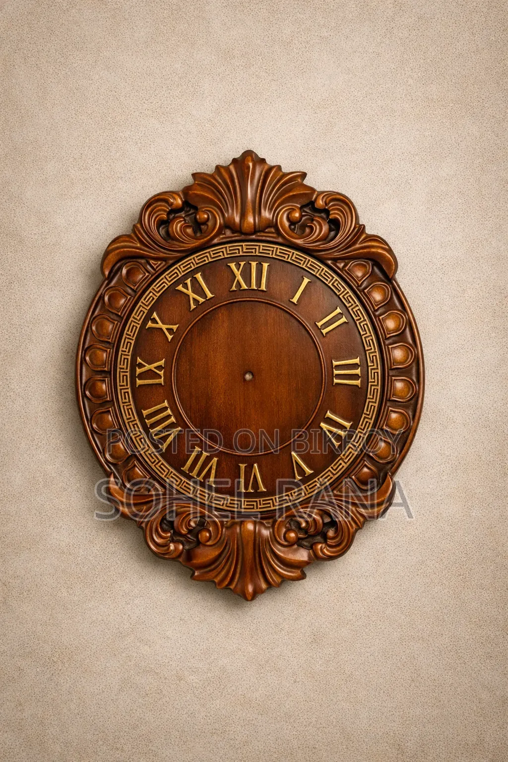 Luxury Wooden Wall Clock.