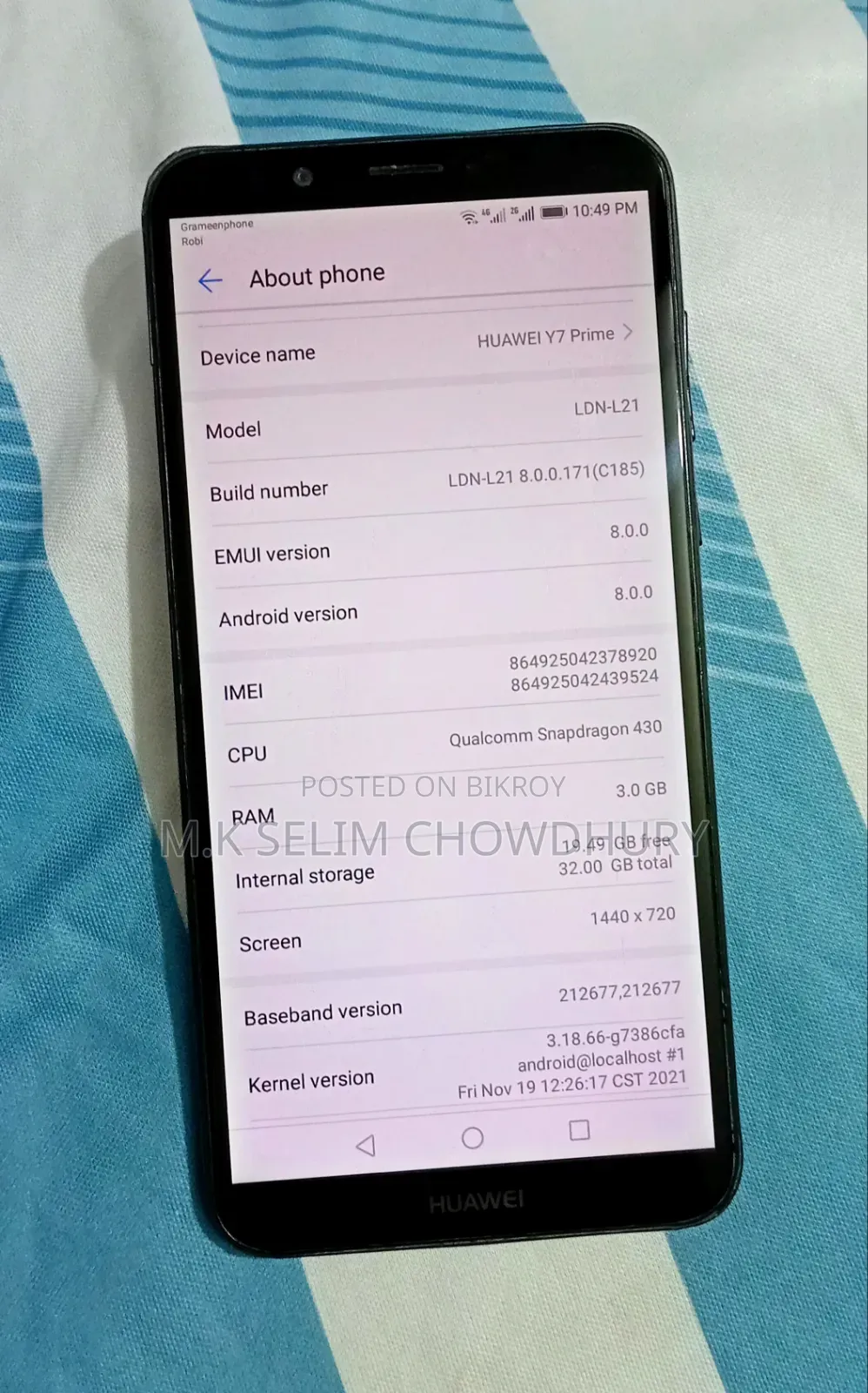 Huawei Y7 Prime 32 GB Black