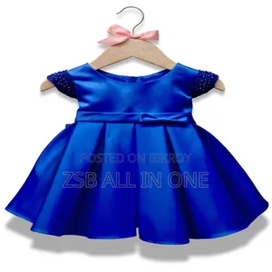 High Quality Baby Hand Work Dress Blue