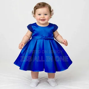 High Quality Baby Hand Work Dress Blue