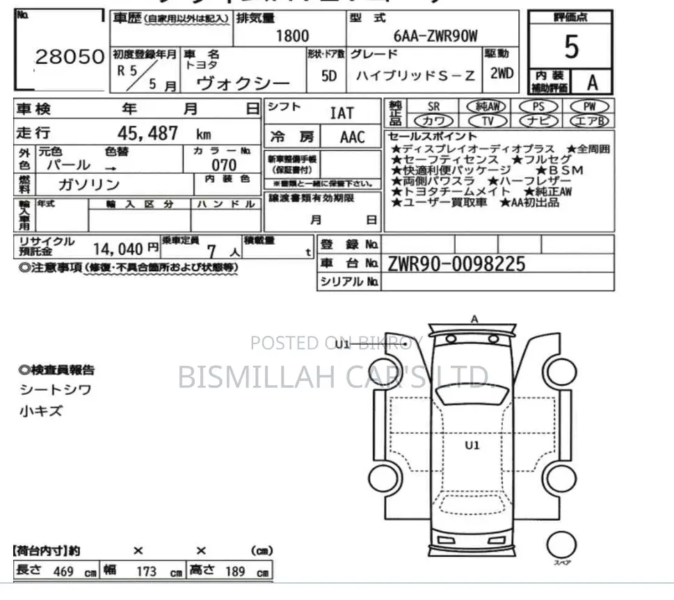 Toyota Voxy 2023 Pearl