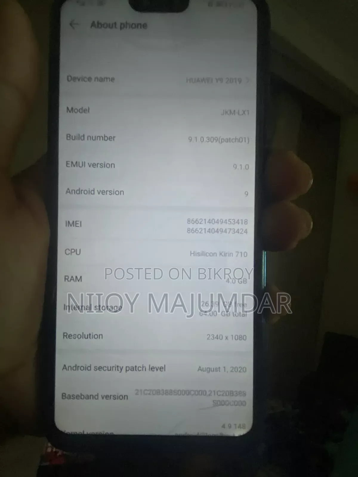 Huawei Y9 2019 64 GB Rose Gold