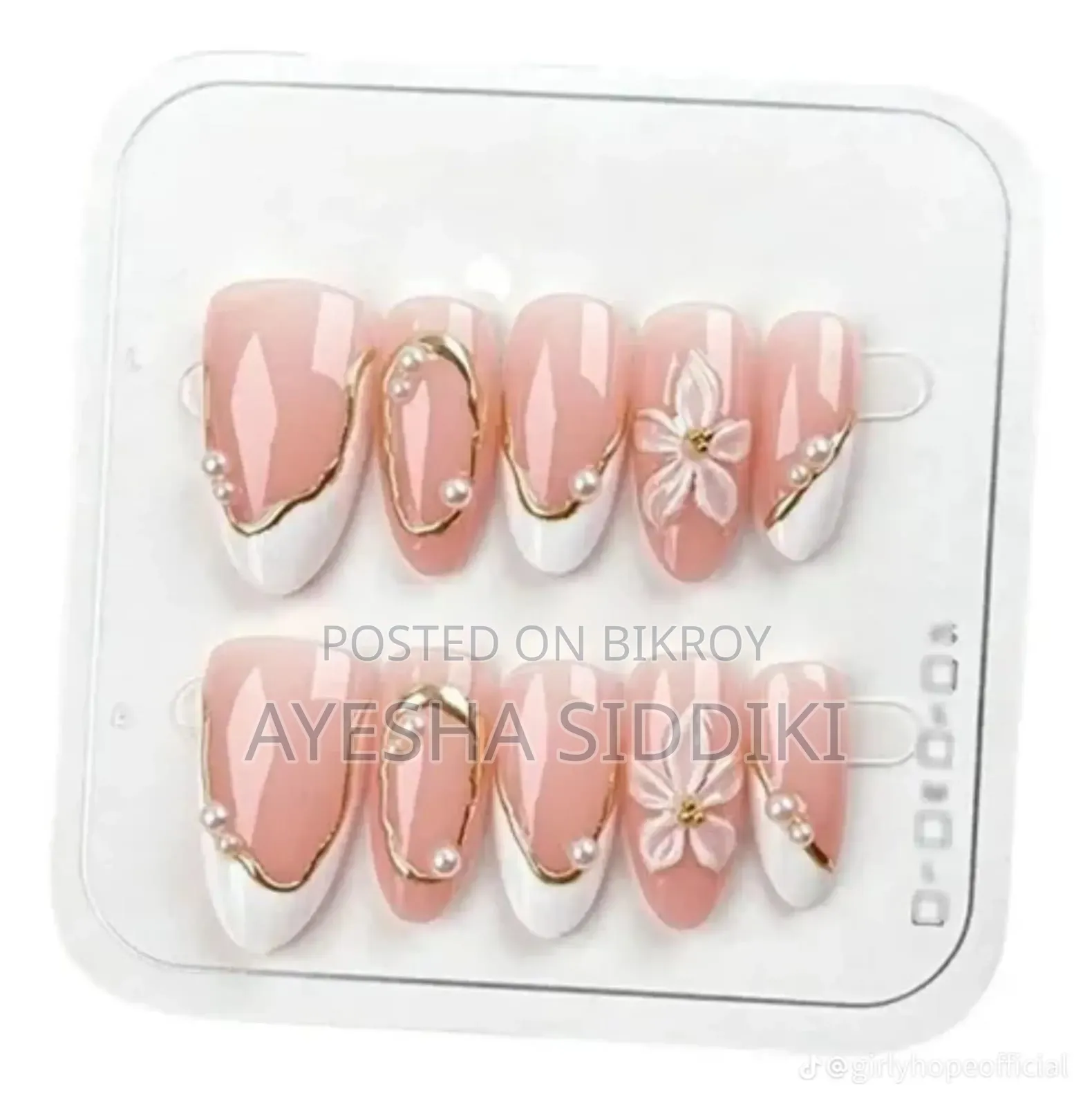 Press-on Nails 3 Sets + UV Light + Glue Gel