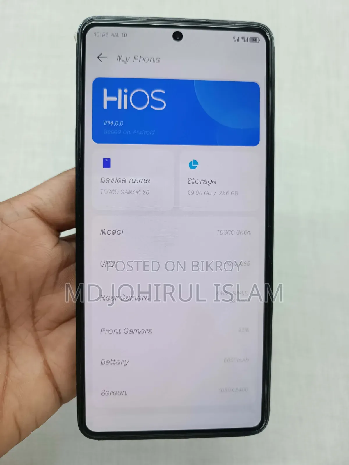 Tecno Camon 20 256 GB Black