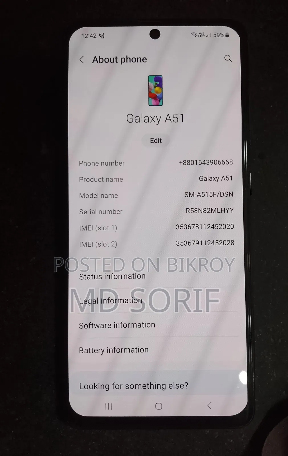 Samsung Galaxy A51 128 GB Blue