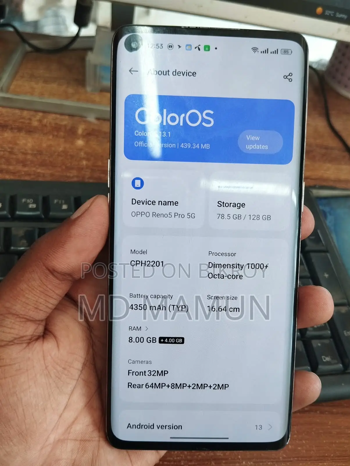 Oppo Reno5 Pro 5G 128 GB Rose Gold