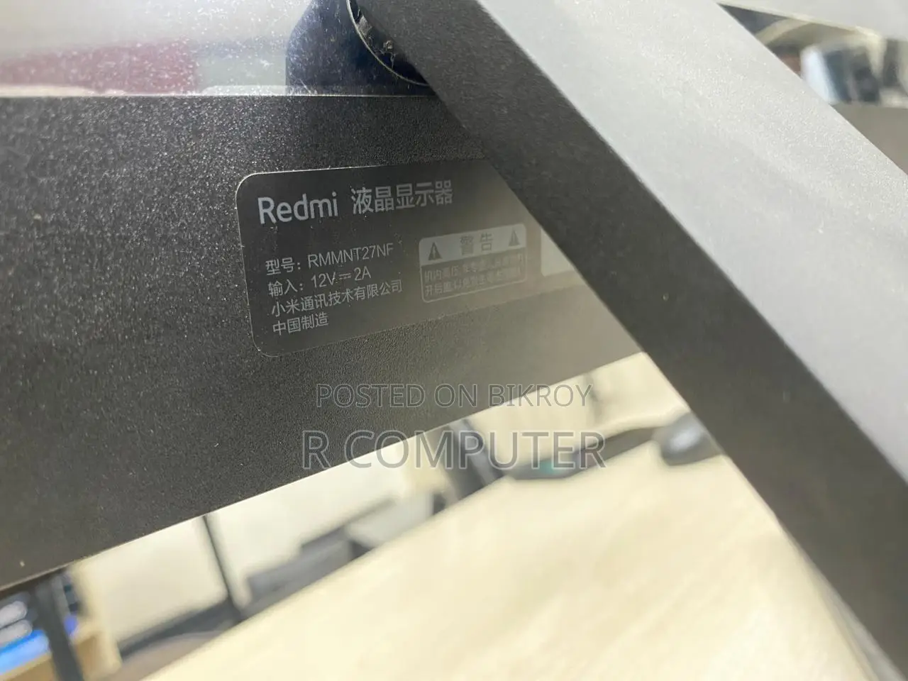 Used Redmi 27" IPS Panel Full HD Monitor Model - RMMNT27NF