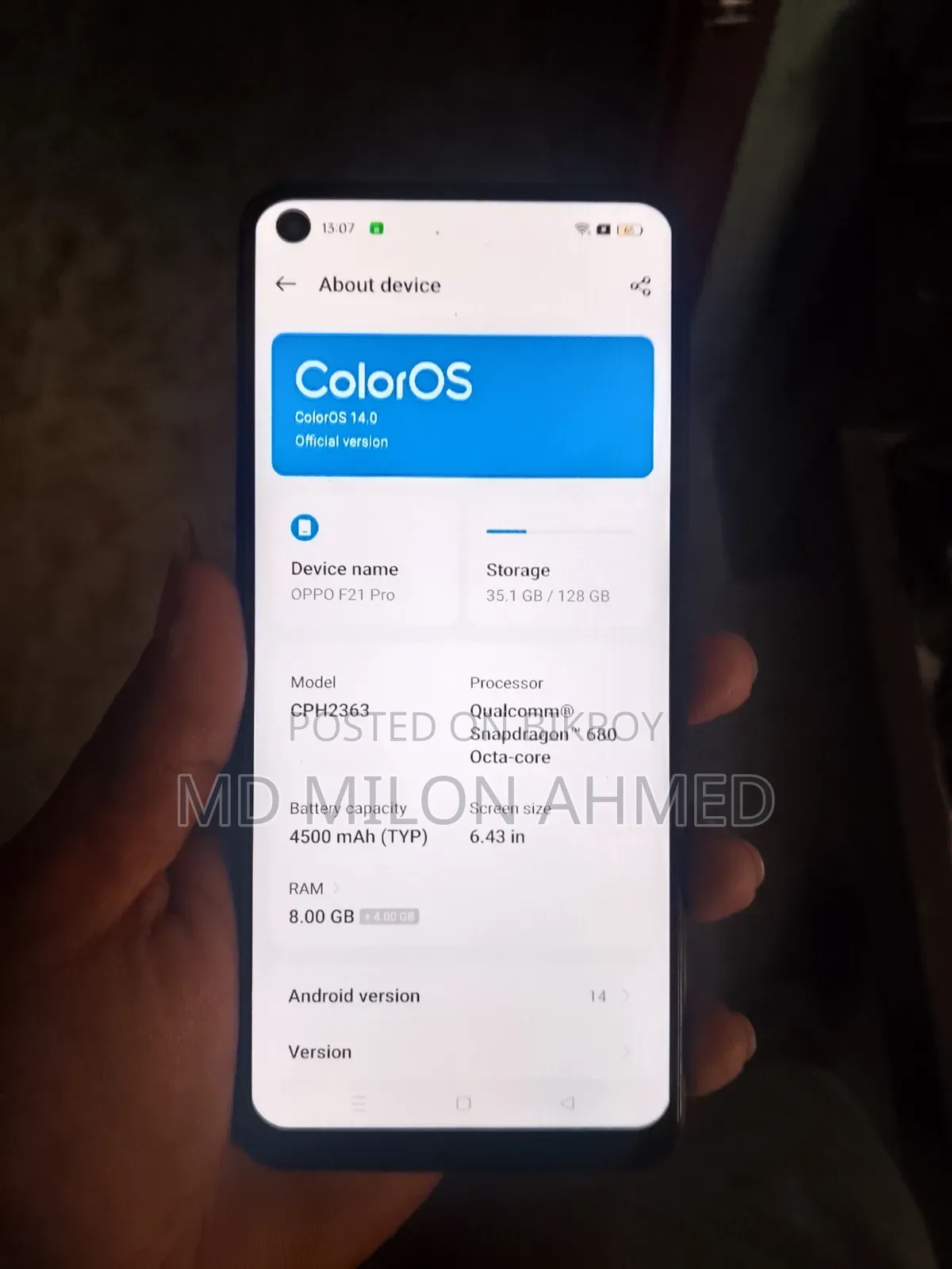 Oppo F21 Pro 128 GB Black