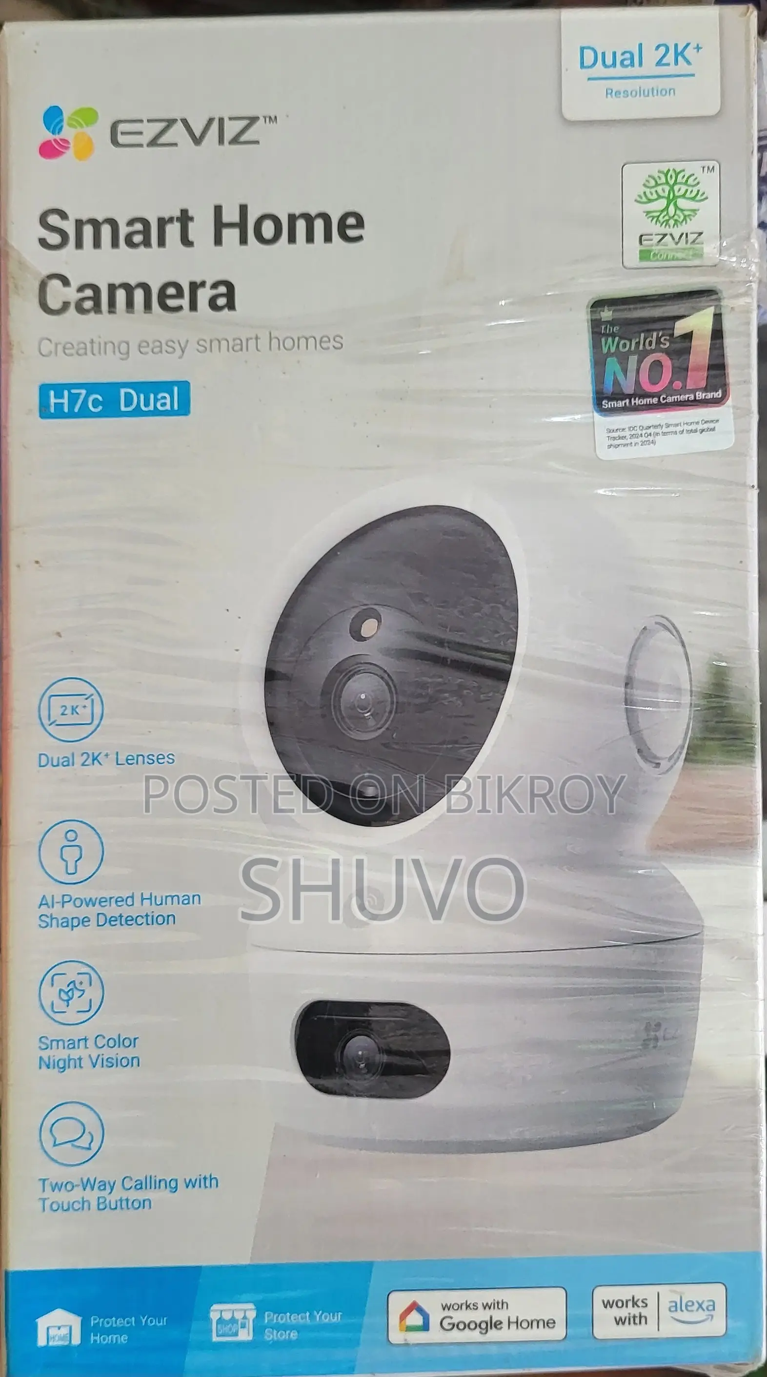EZVIZ H7c Dual Wi-Fi Dome IP Camera (4.0MP+4.0MP)