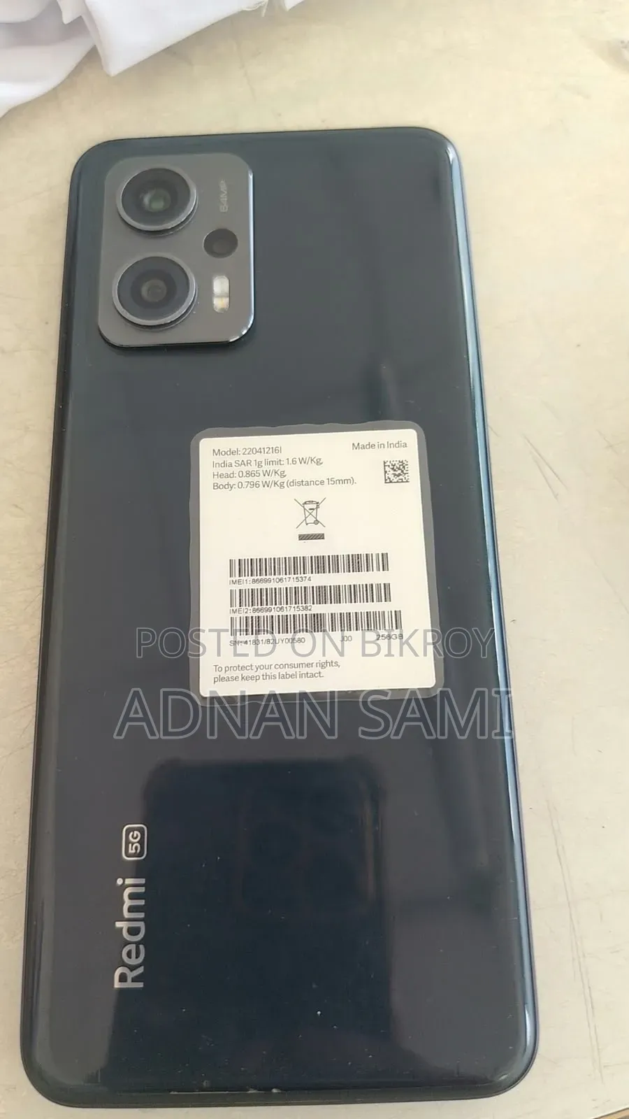 Xiaomi Redmi K50i 256 GB Graphite
