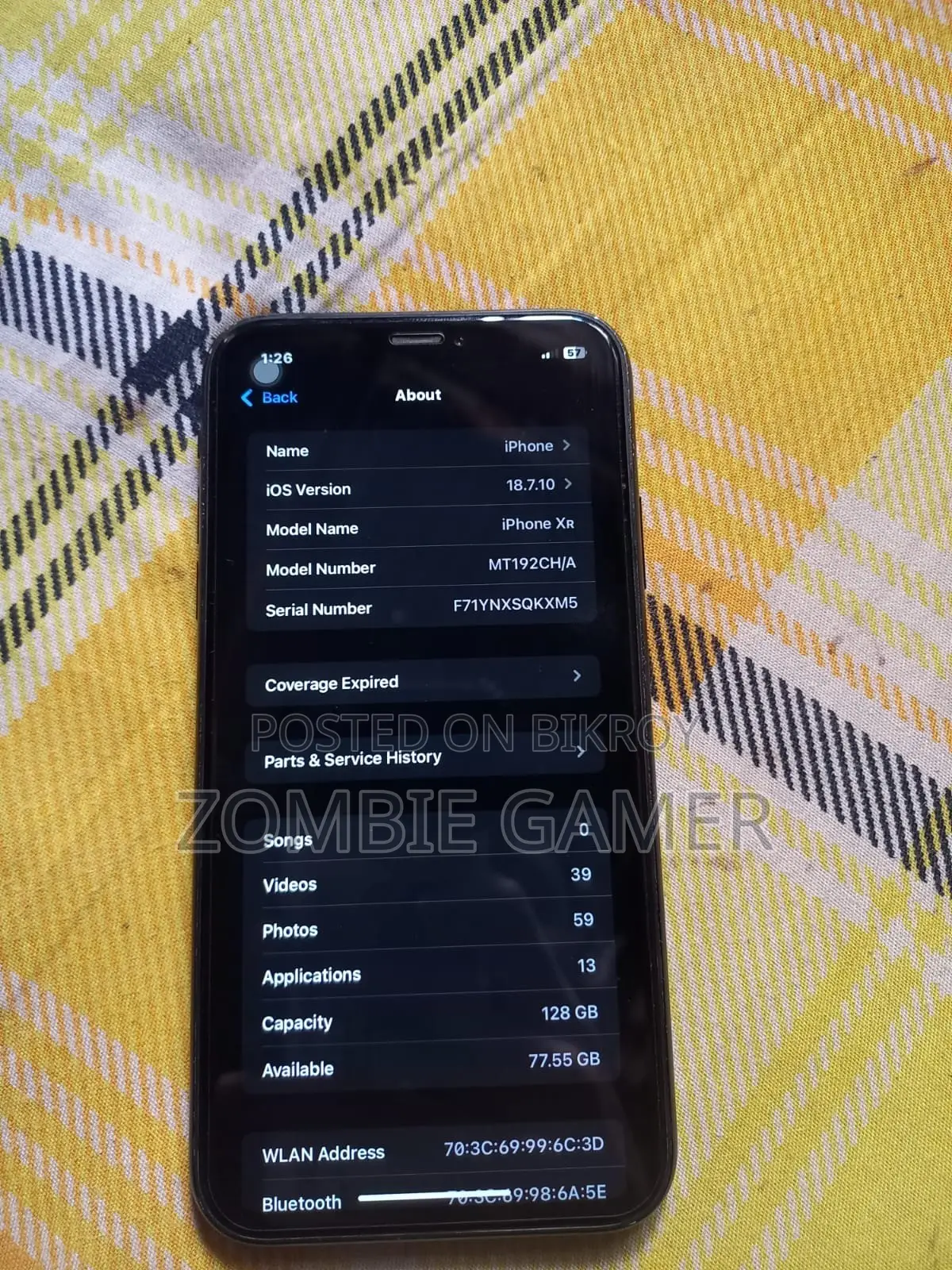 Apple iPhone XR 128 GB Black