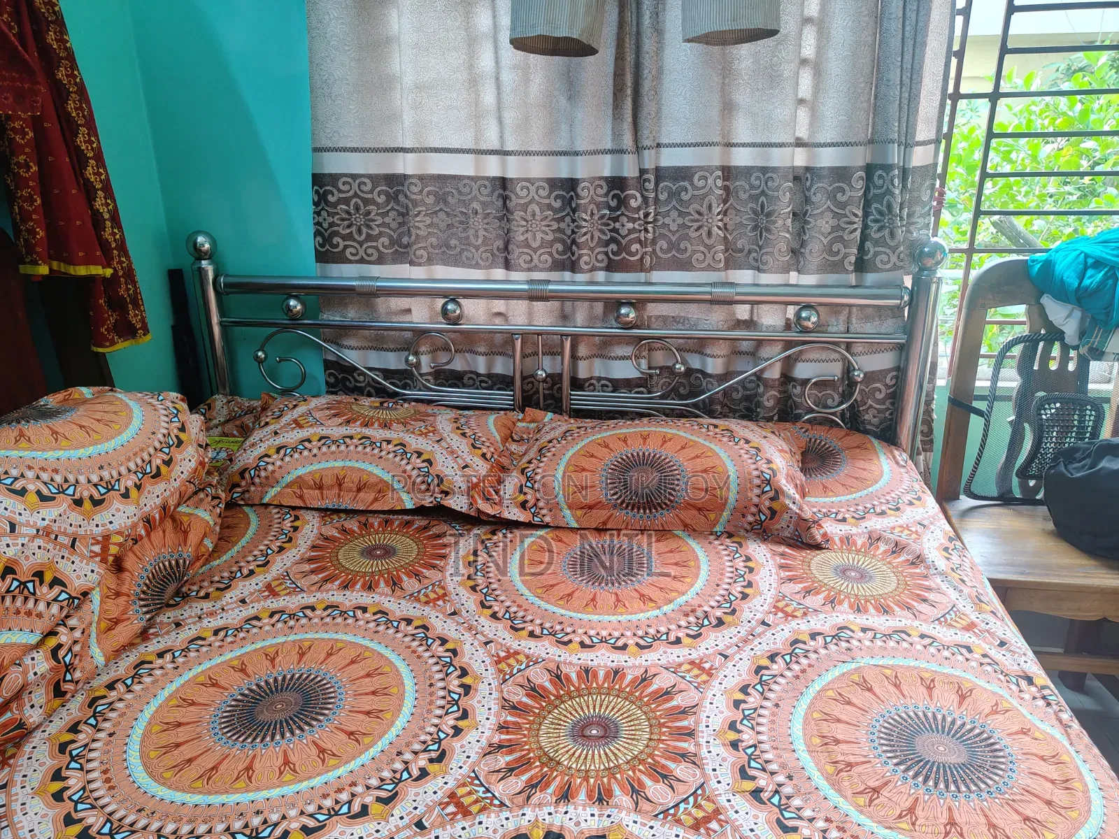 6ft X 7ft Heavy Stainless Steel (SS) Double Bed / Khat (Like New)