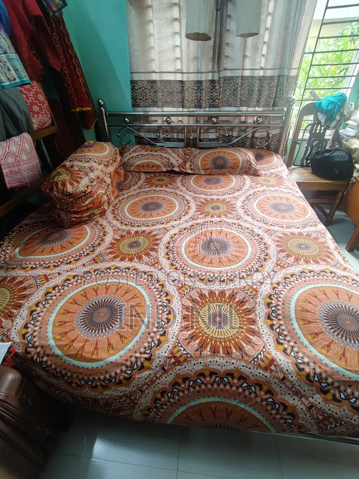 6ft X 7ft Heavy Stainless Steel (SS) Double Bed / Khat (Like New)