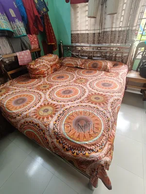 6ft X 7ft Heavy Stainless Steel (SS) Double Bed / Khat (Like New)
