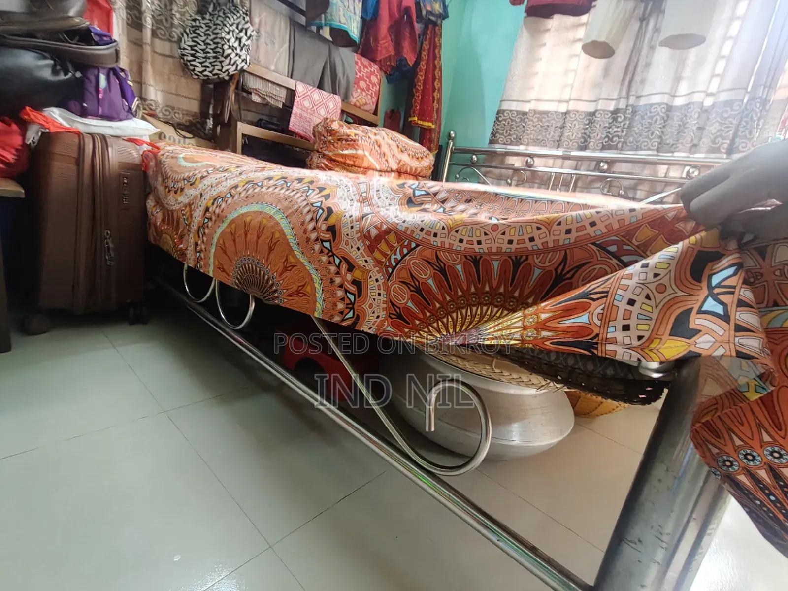 6ft X 7ft Heavy Stainless Steel (SS) Double Bed / Khat (Like New)