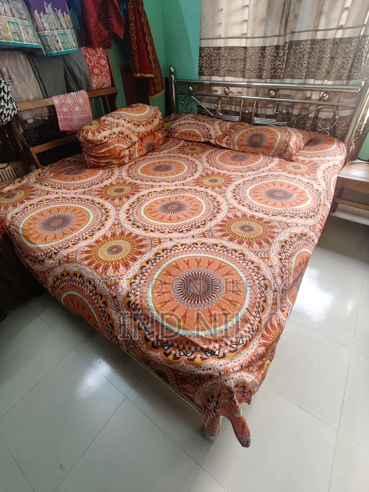 6ft X 7ft Heavy Stainless Steel (SS) Double Bed / Khat (Like New)