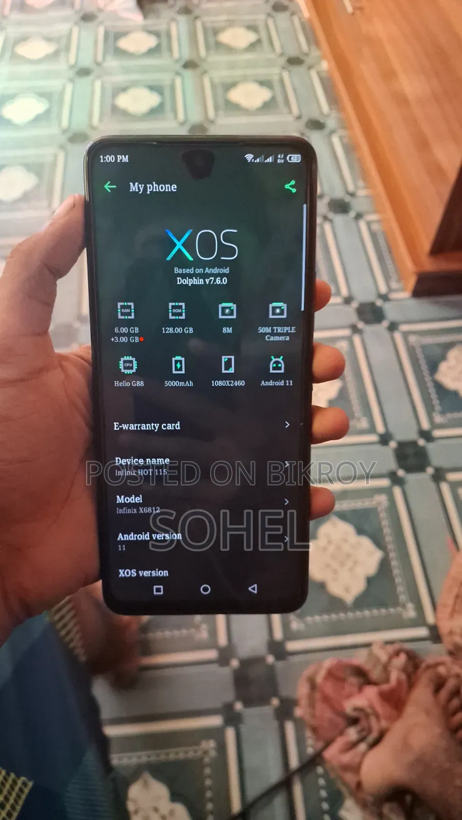 Infinix Hot 11s 128 GB Black