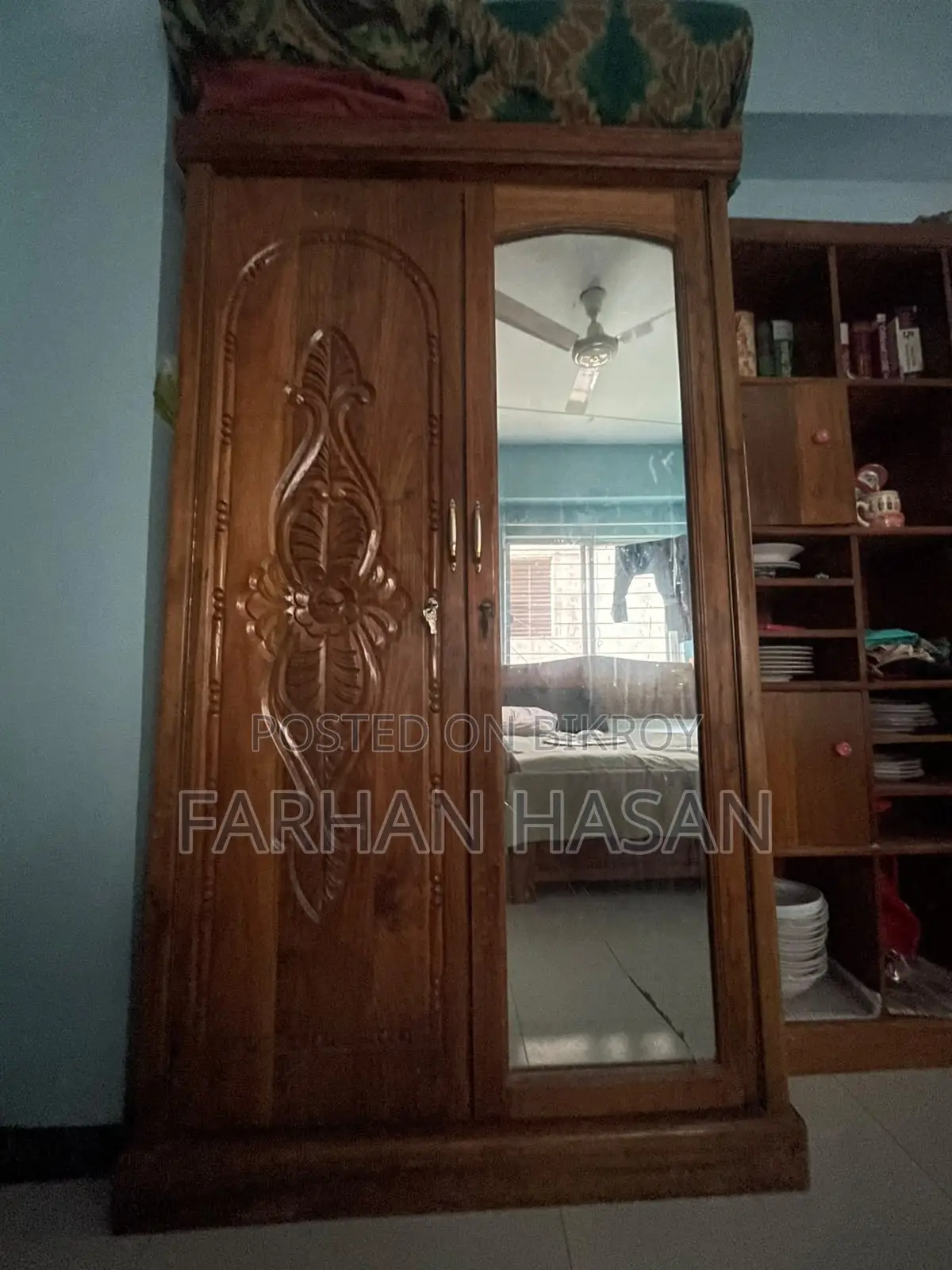 2 Part Acacia Wooden Almirah
