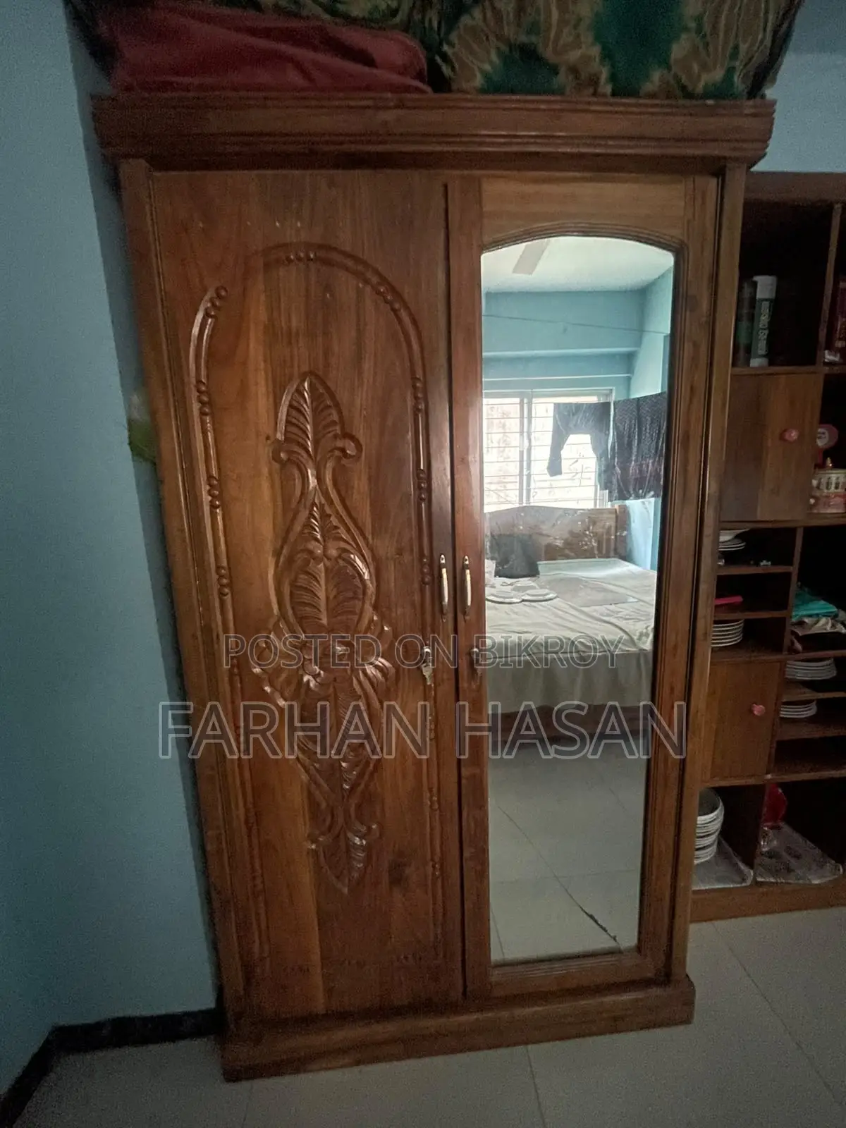 2 Part Acacia Wooden Almirah