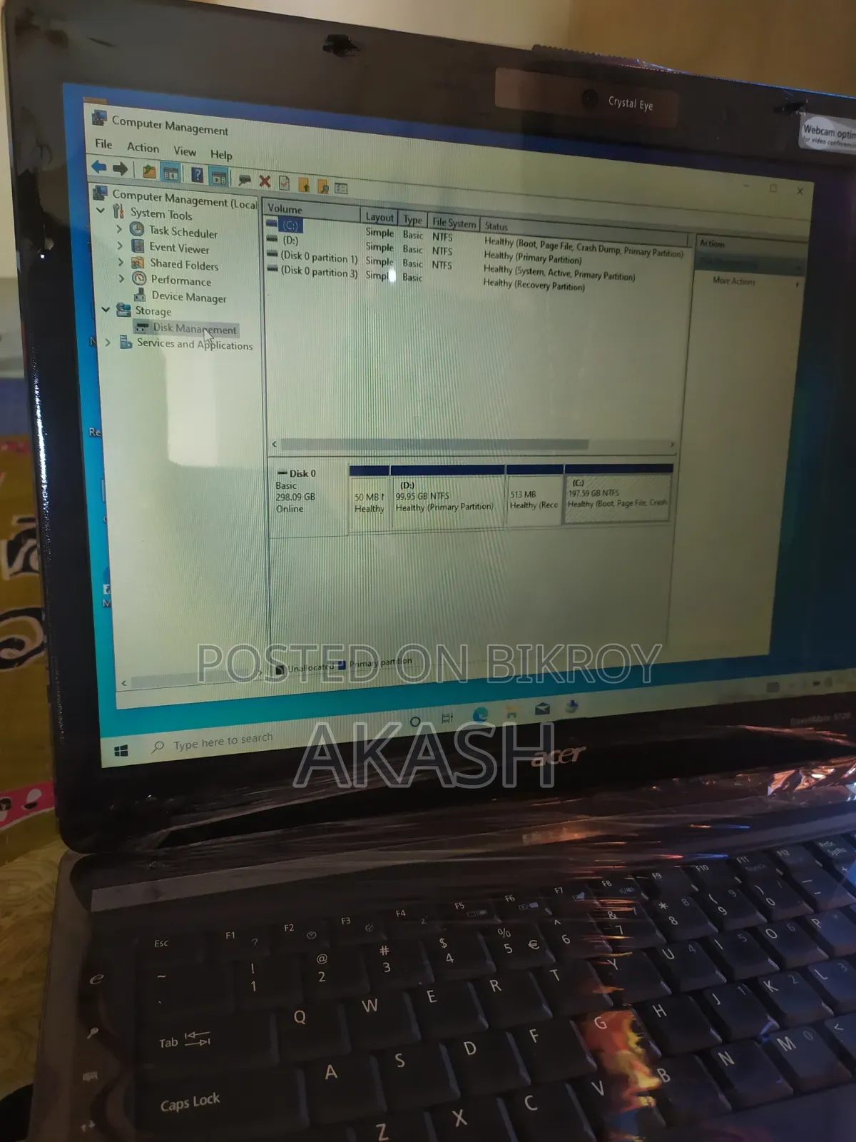 Laptop Acer TravelMate 5700 2GB Intel Atom SSD 160GB