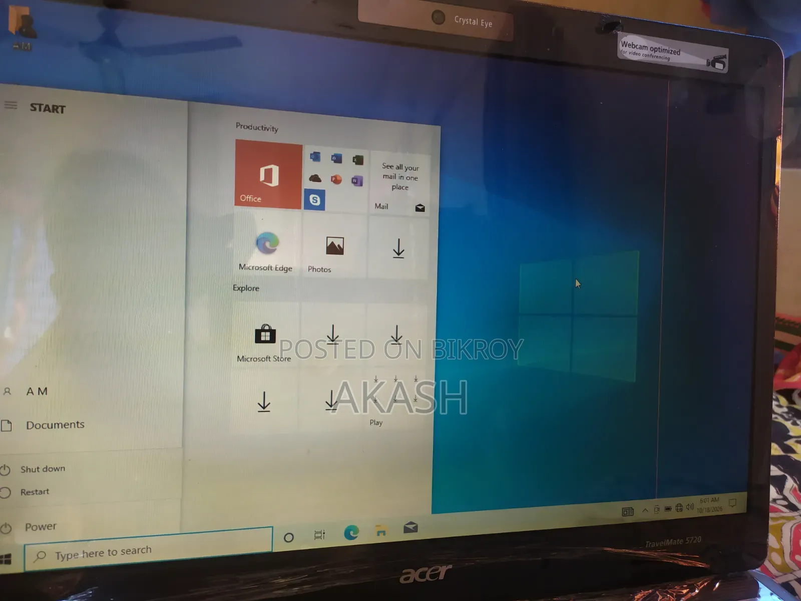 Laptop Acer TravelMate 5700 2GB Intel Atom SSD 160GB