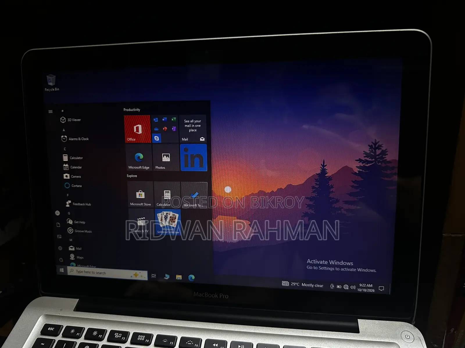 Laptop Apple MacBook 2012 16GB Intel Core i5 SSD 256GB